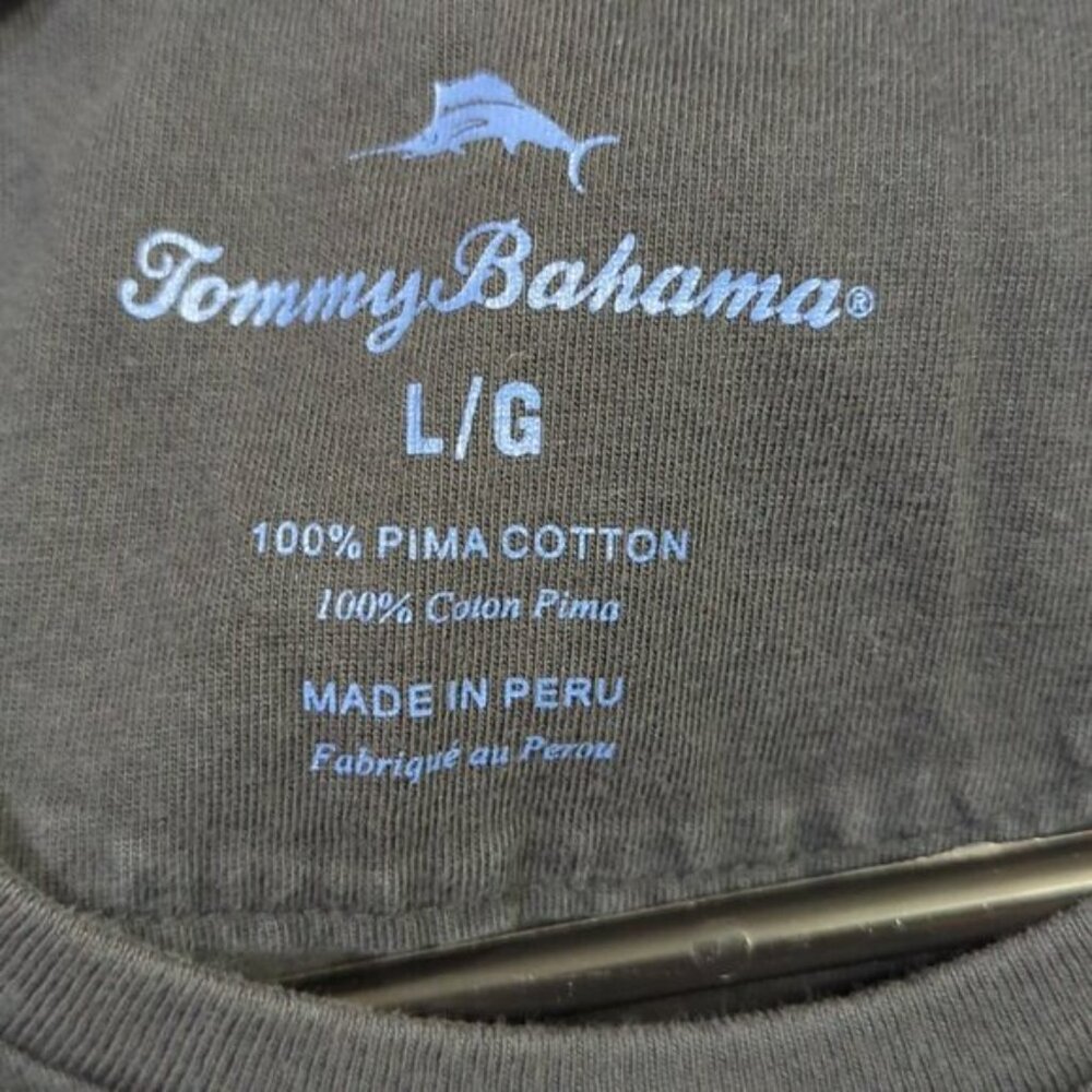 Tommy Bahama T-Shirt Men's L Black Pima Cotton Short Sleeve Pocket Tee - Picture 6 of 9